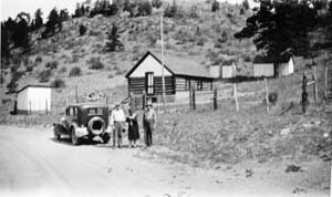 A log cabin school, c. 1928