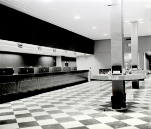 Bank interior, c.1954 