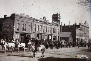 Parade on Walnut Street, circa 1891