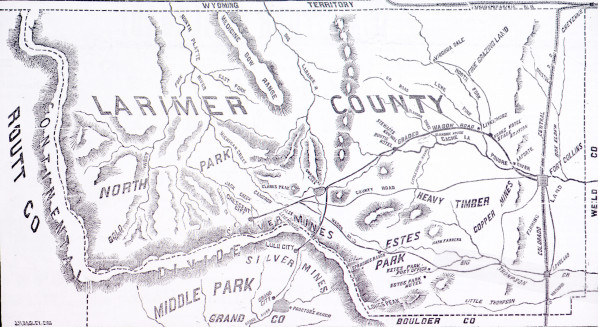 Larimer County Map, 1881
