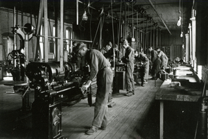 Machine shop on CAC Campus during WWI