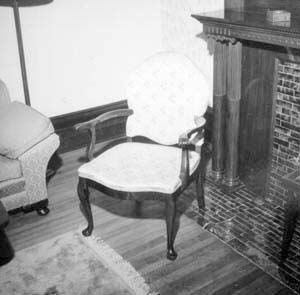 Chair in southwest corner