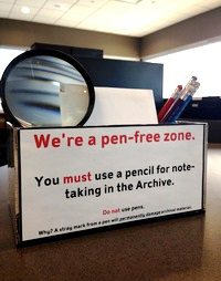 Sign for pen-free zone