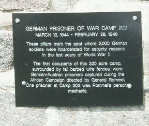 German Prisoners of War plaque